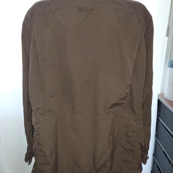 Eddie Bauer Travex Soft Shell Water Resistant Rain Jacket Brown Mens's Sz TXL - Picture 3 of 4